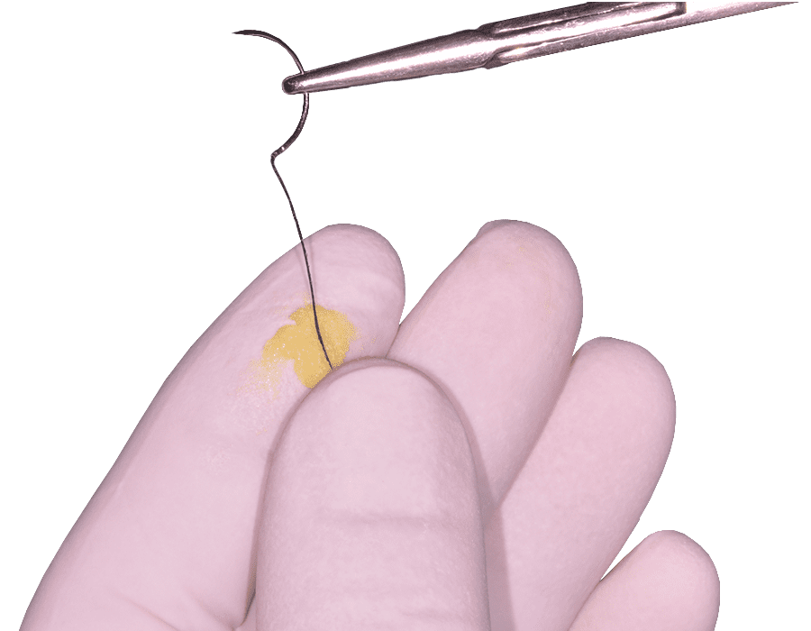Proheal no fio de sutura